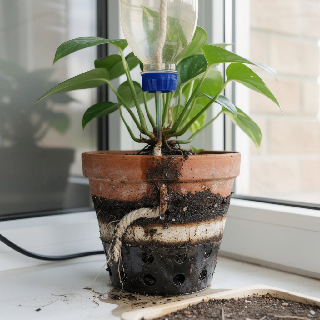 Vaso encharcado com irrigação automática: diagnóstico e ajustes