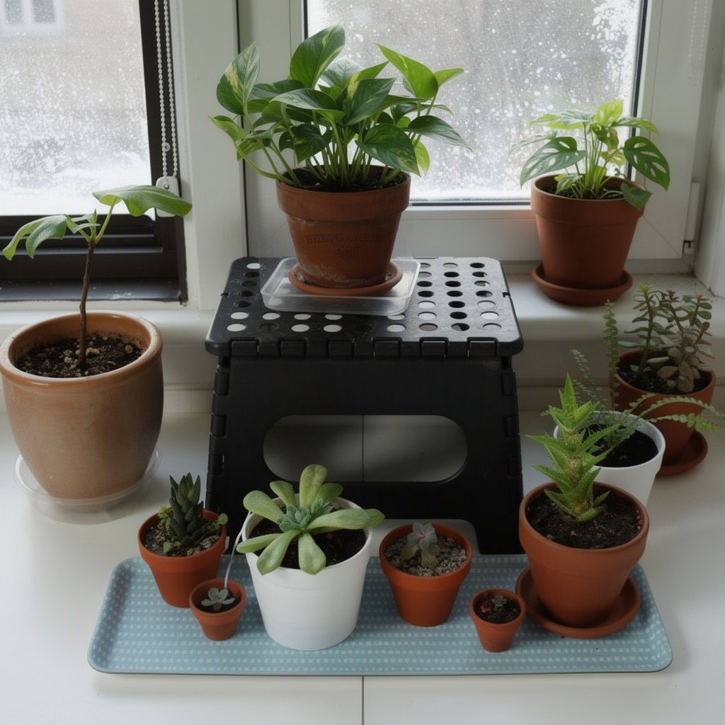 Ajuste a luz sem colocar as plantas no escuro
